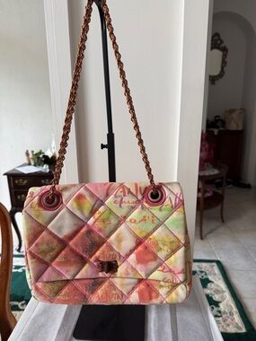 🔥🔥Vintage Lanvin Quilted Watercolor Bag with Copper Hardware🔥🔥